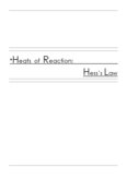 Heats of Reaction